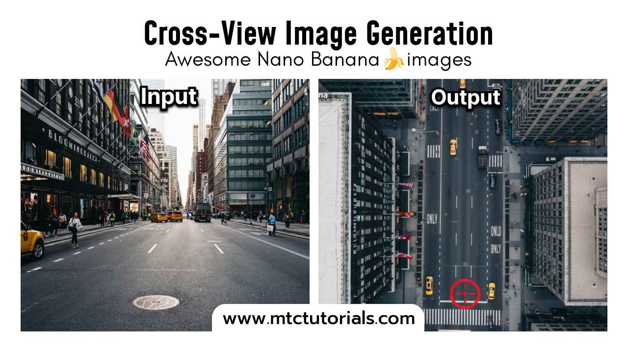 Cross-View Image to Ground View free Gemini Nano Banana prompt