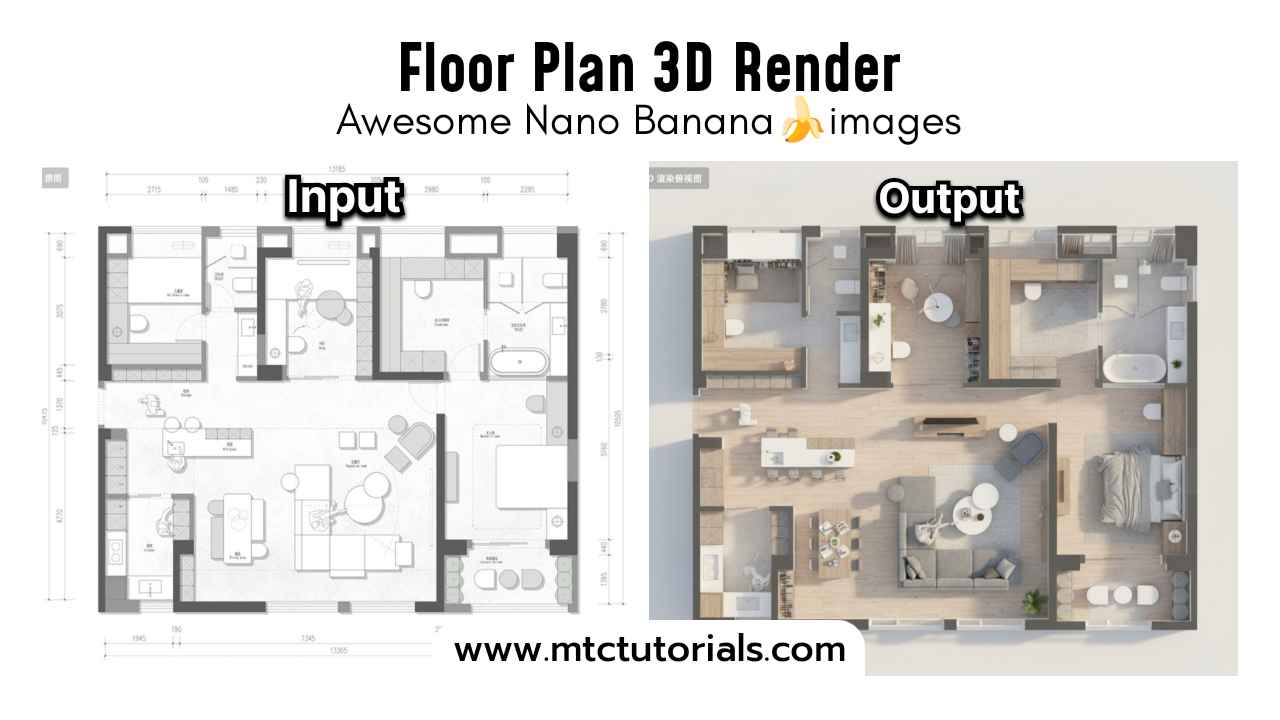 Floor Plan to 3D Render