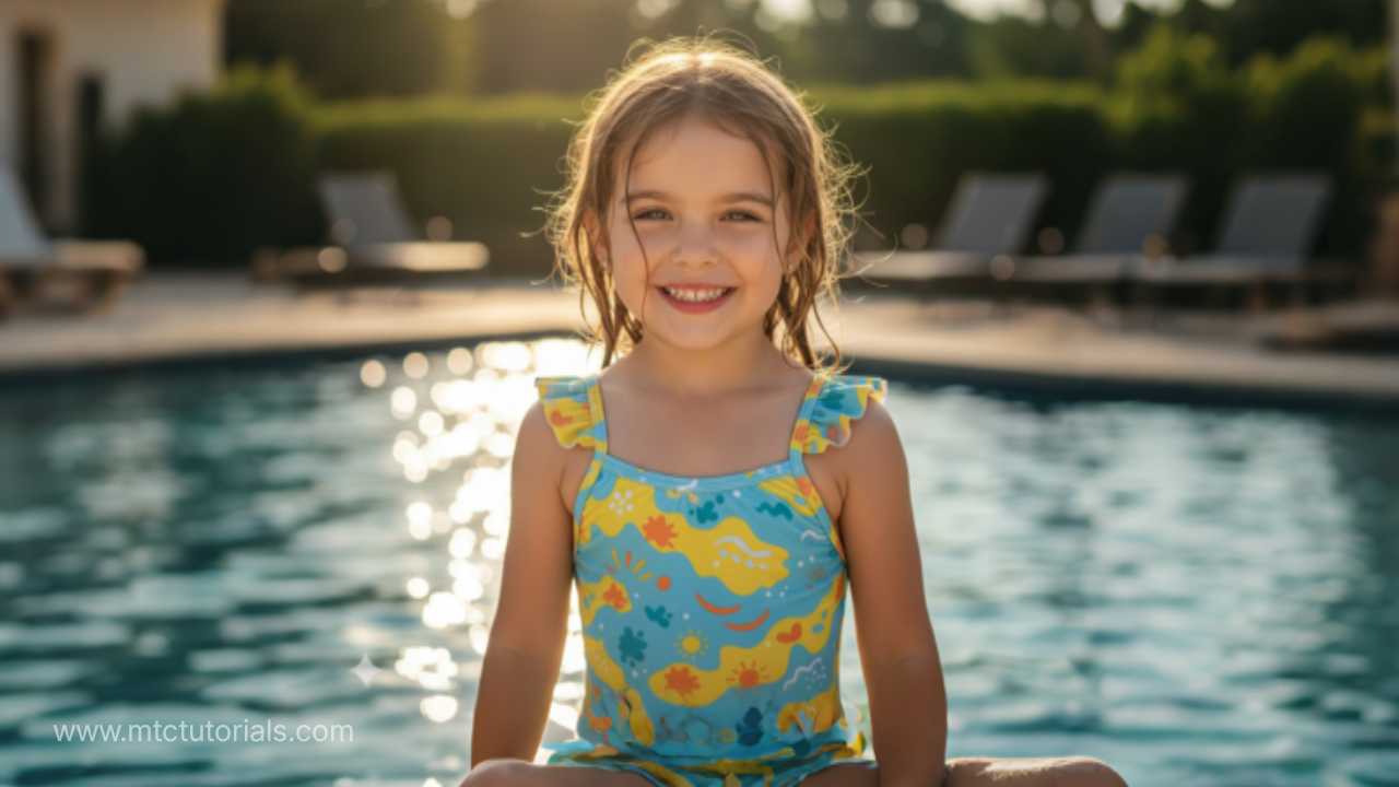 Gemini Nano Banana Prompt (kids, swimsuit version):