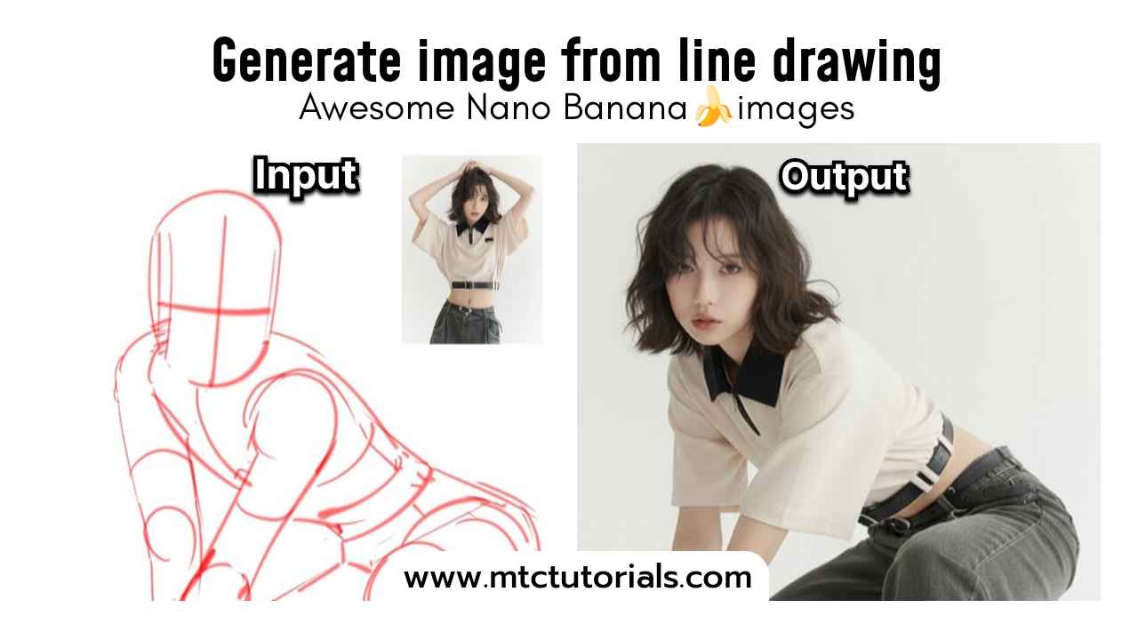 Generate image from line drawing Nano Banana prompt