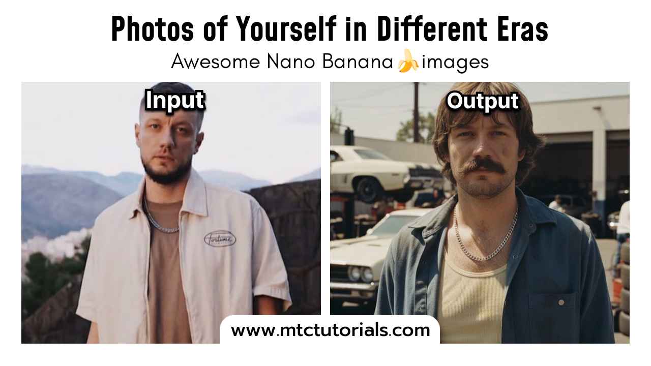 Photos of Yourself in Different Eras Prompt Gemini Nano Banana