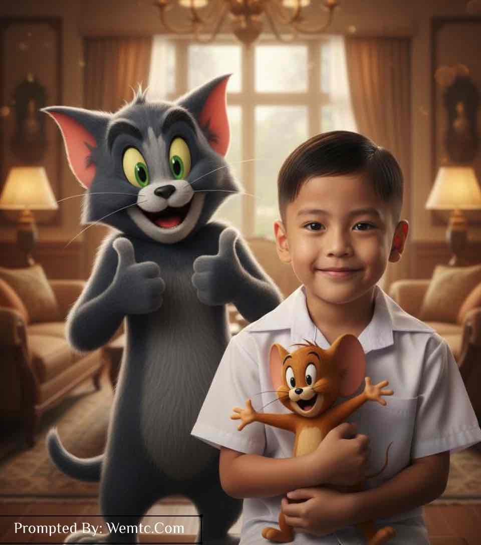 Tom and Jerry in the Living Room gemini prompts