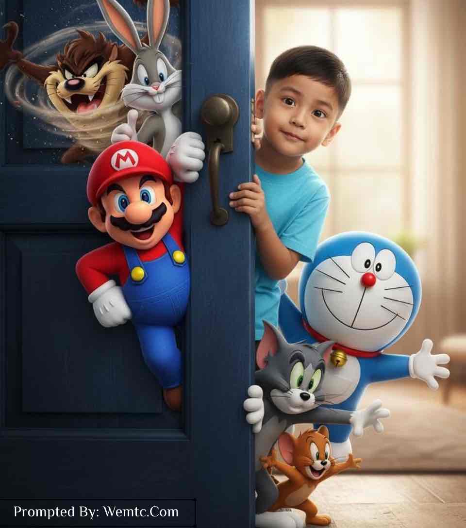 Who’s Behind the Door? Animated Legends gemini kids prompts