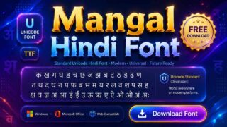mangal font download and install guide
