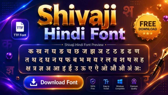 shivaji font download and install guide