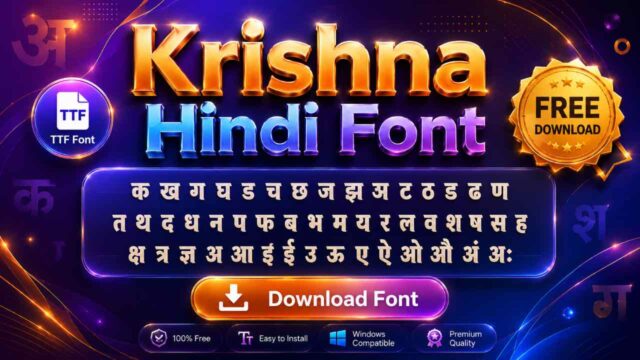 krishna font download and install guide