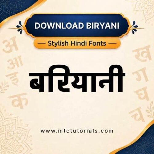 Biryani hindi font