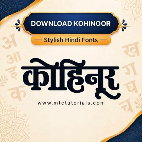 Kohinoor hindi font