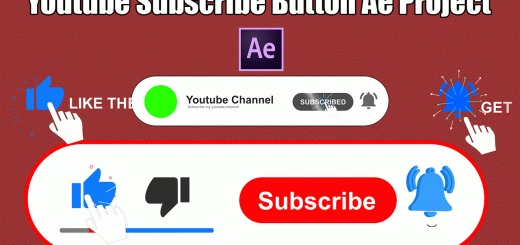 Download youtube subscribe button and bell icon after effects template