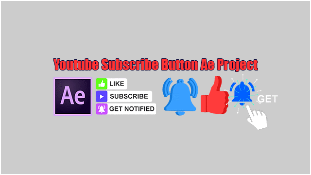 Youtube Subscribe Button and Bell Icon Animation After Effects Template 2 -  MTC TUTORIALS