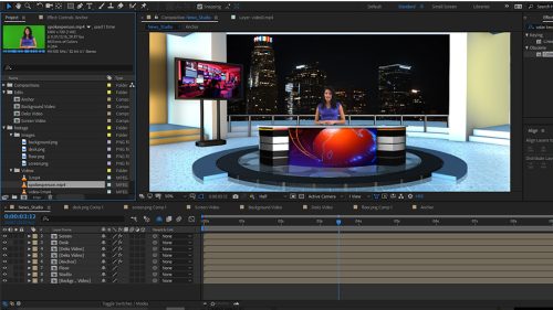 free news studio desk after effects templates download