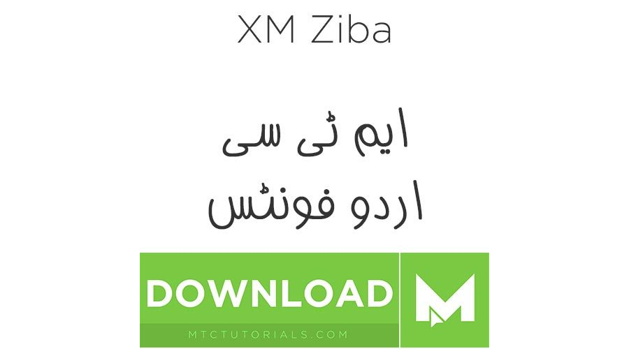 Download Urdu fonts XM Ziba
