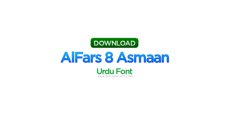 Alfars 8 Asmaan Urdu Font Download