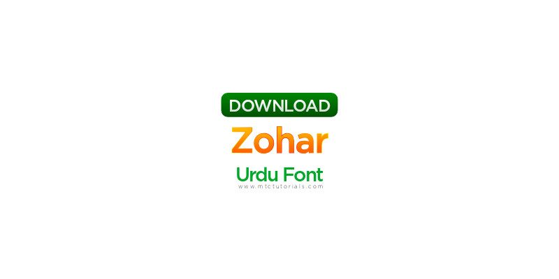 Zohar Unicode Urdu Font