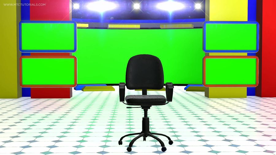 News Studio Free PNG Green Screen