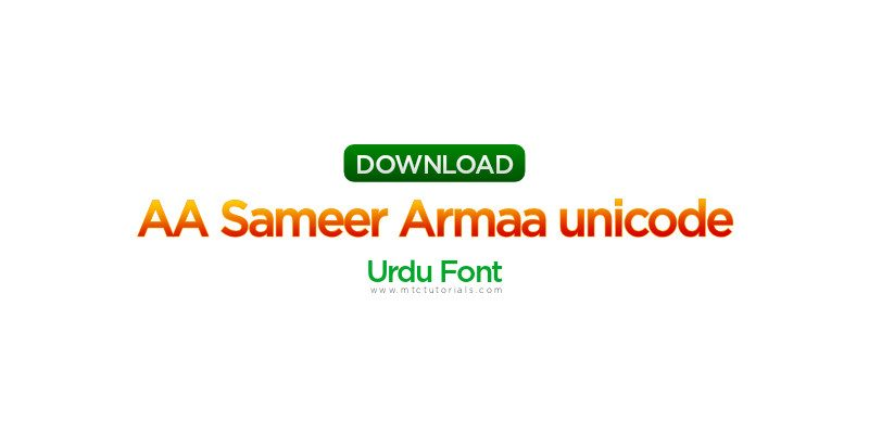 Sameer Armaa Urdu Font