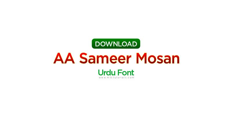 Sameer Mosan Urdu Font