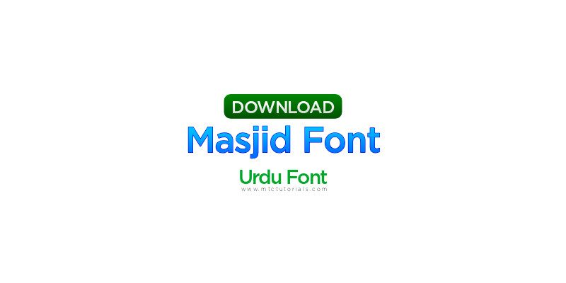 Masjid Arabic Font free Download
