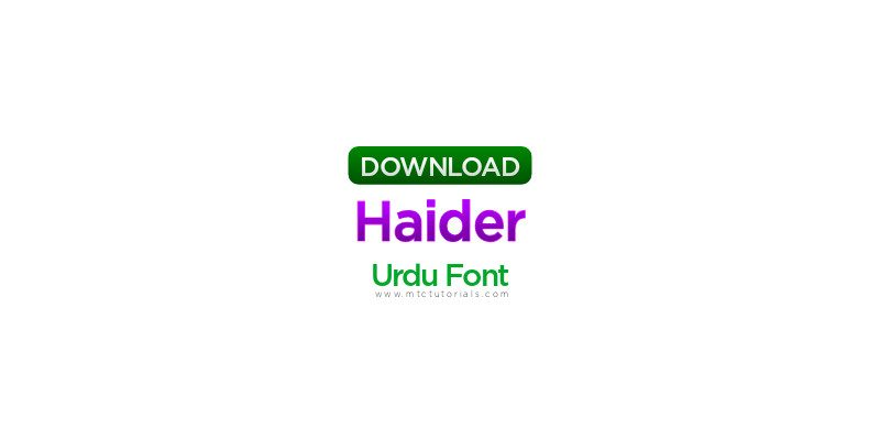 Haider Urdu Font