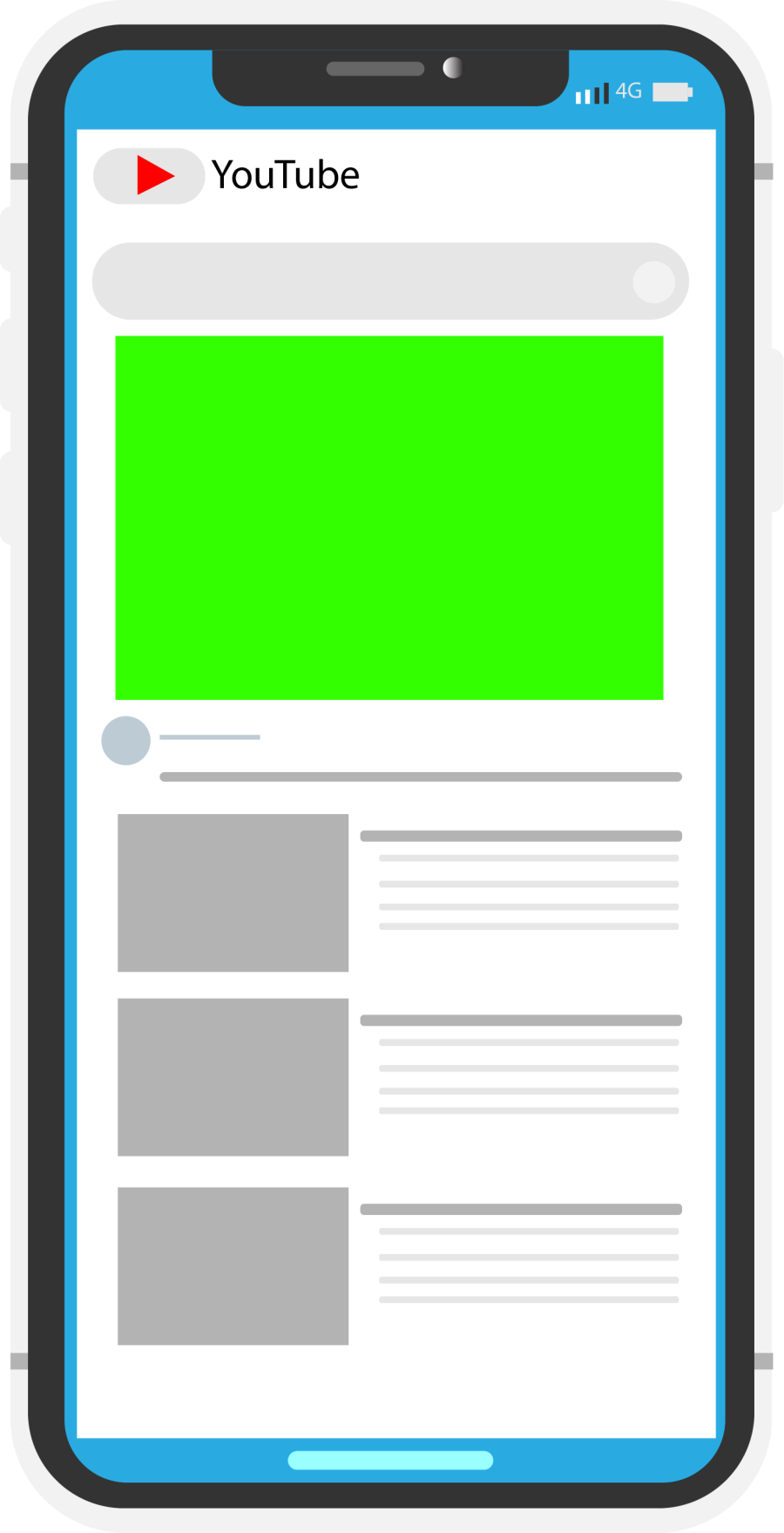 Mobile model free illustrator template youtube interface