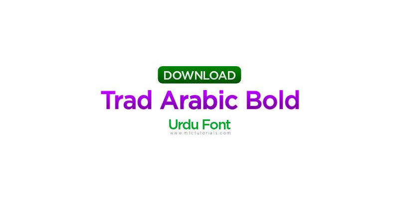 Trad Arabic Bold Font