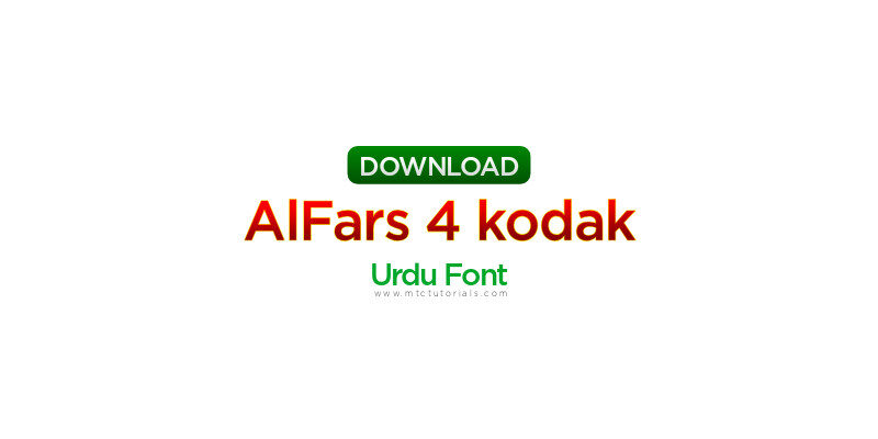 Alfars 4 Kodak Urdu Font Download