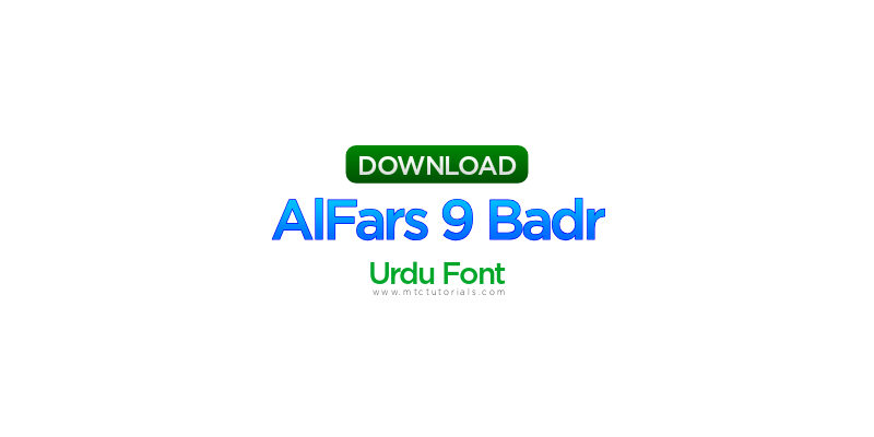 Alfars 9 badar Urdu Font Download