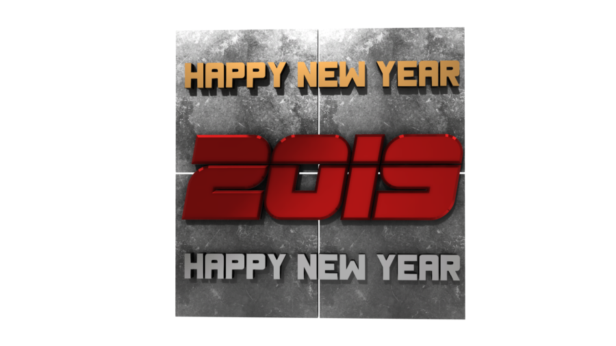 Happy new year free png 3D