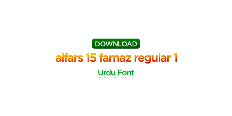 Alfars 15 Urdu Font Download