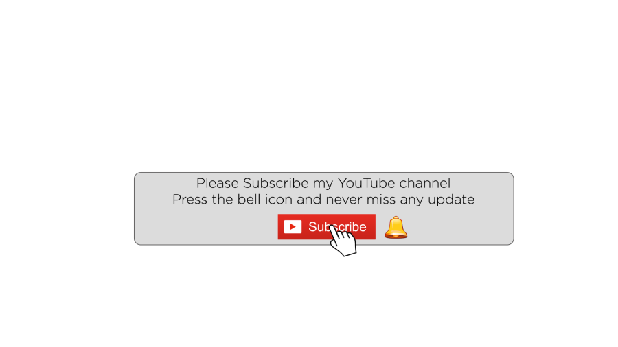 Youtube subscribe button and bell icon free